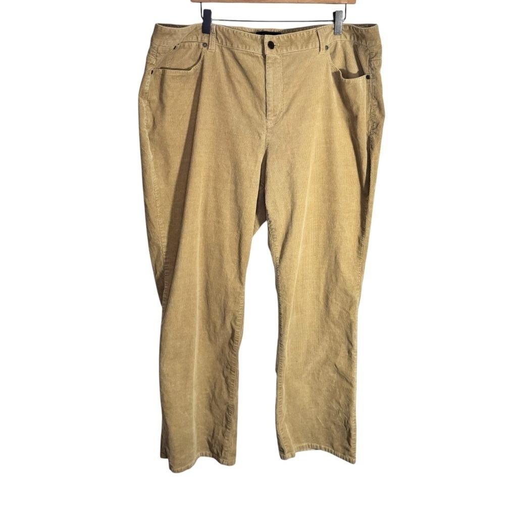 Talbots Curvy Tan Corduroy Pants Size 22